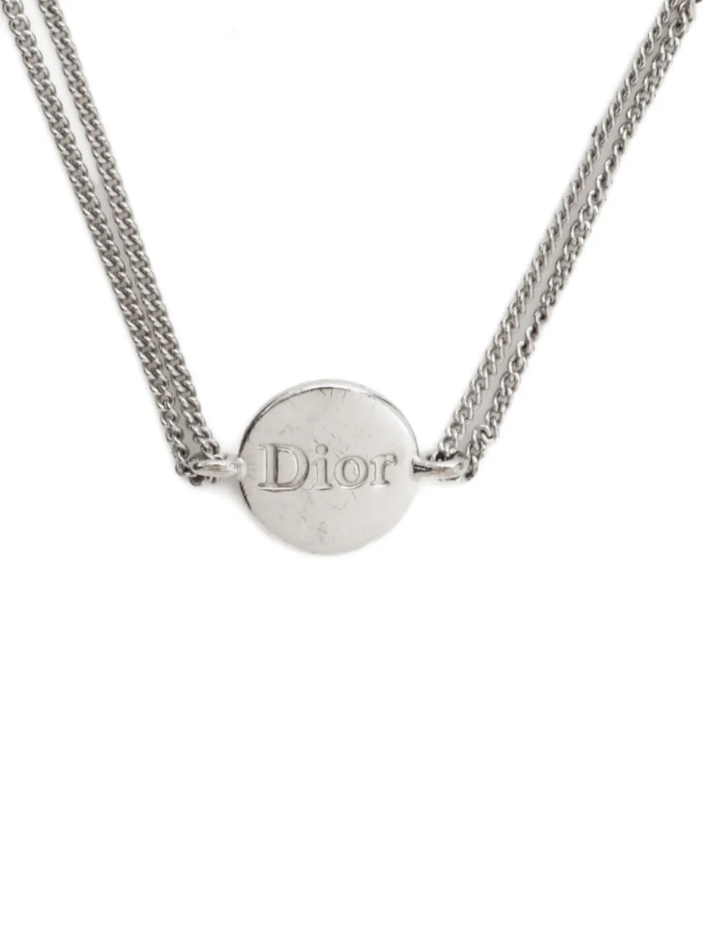Pre-owned Dior 2000s Logo Bracelet In Silver