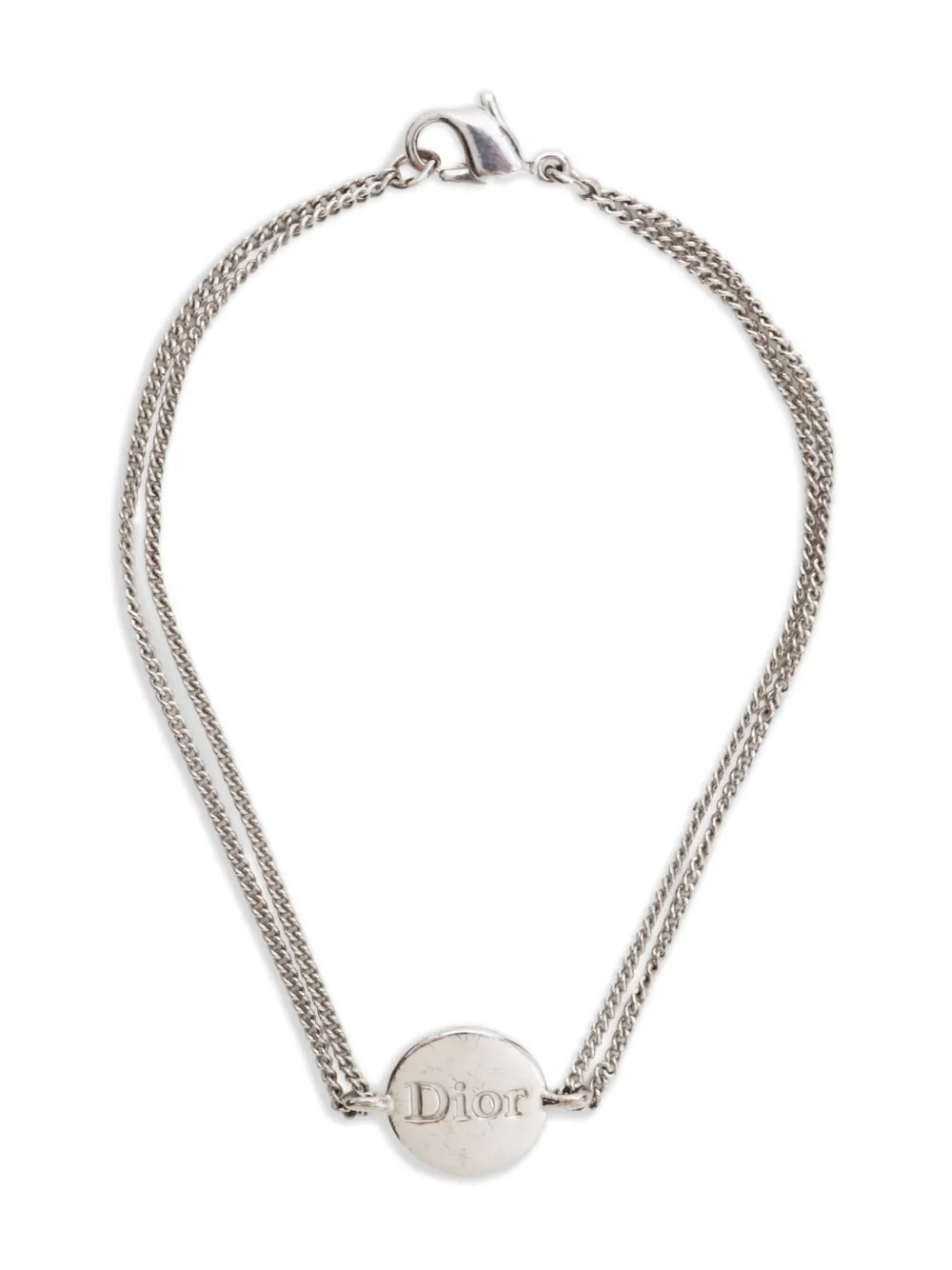 Christian Dior Pre-Owned 2000s ロゴ ブレスレット - シルバートーン Christian Dior Pre-Owned 2000s ロゴ ブレスレット - シルバートーン