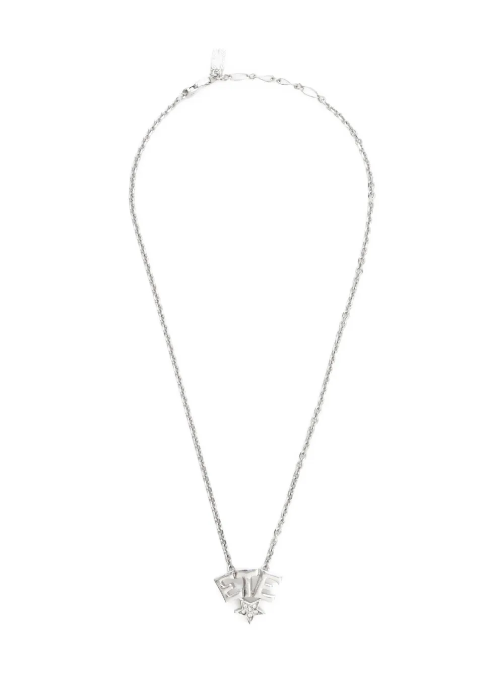 Pre-owned Saint Laurent 1970-1999 Ete Necklace In Silver