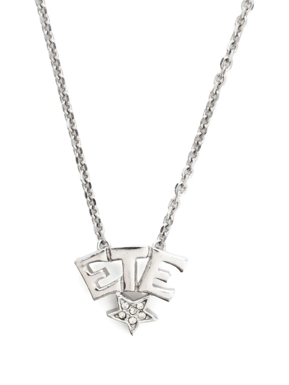 Pre-owned Saint Laurent 1970-1999 Ete Necklace In Silver