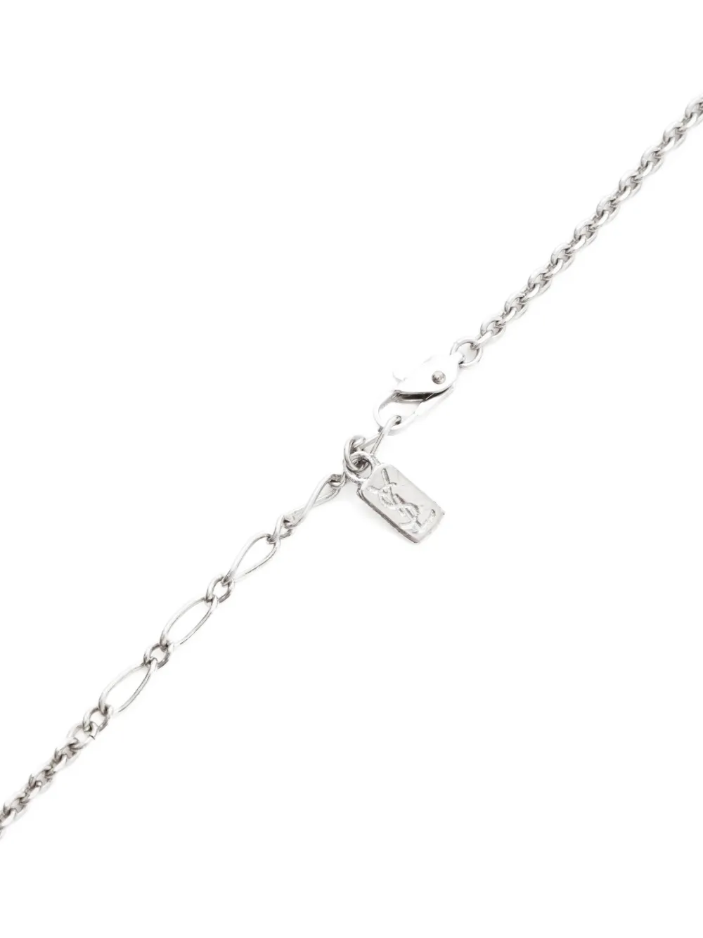 Pre-owned Saint Laurent 1970-1999 Ete Necklace In Silver