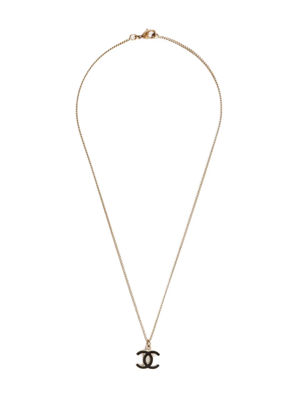 Pre-owned Chanel 2000-2010s Cc-logo Necklace In Gold
