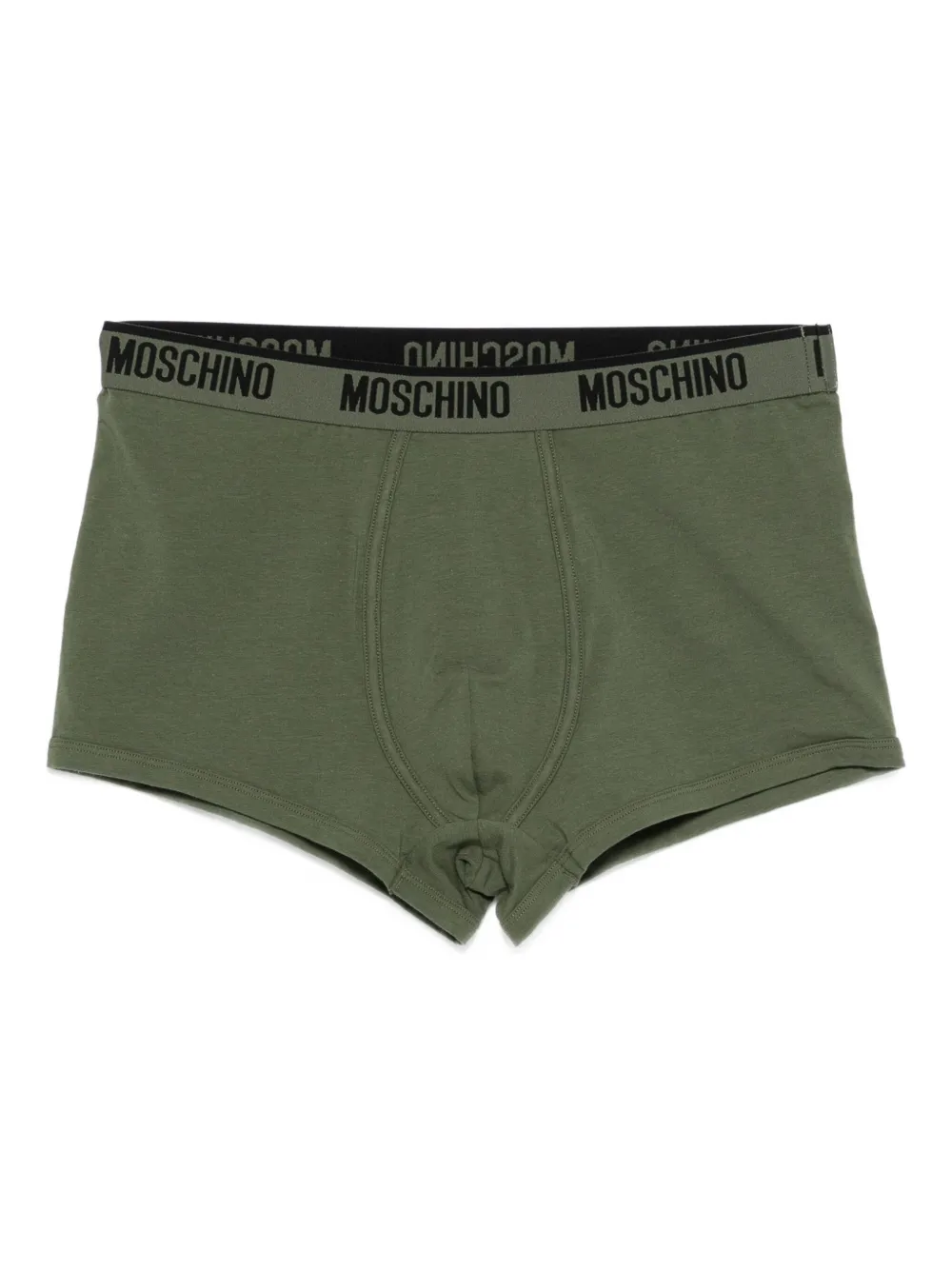 Moschino Logo-waistband Boxers (pack Of Two) In Green