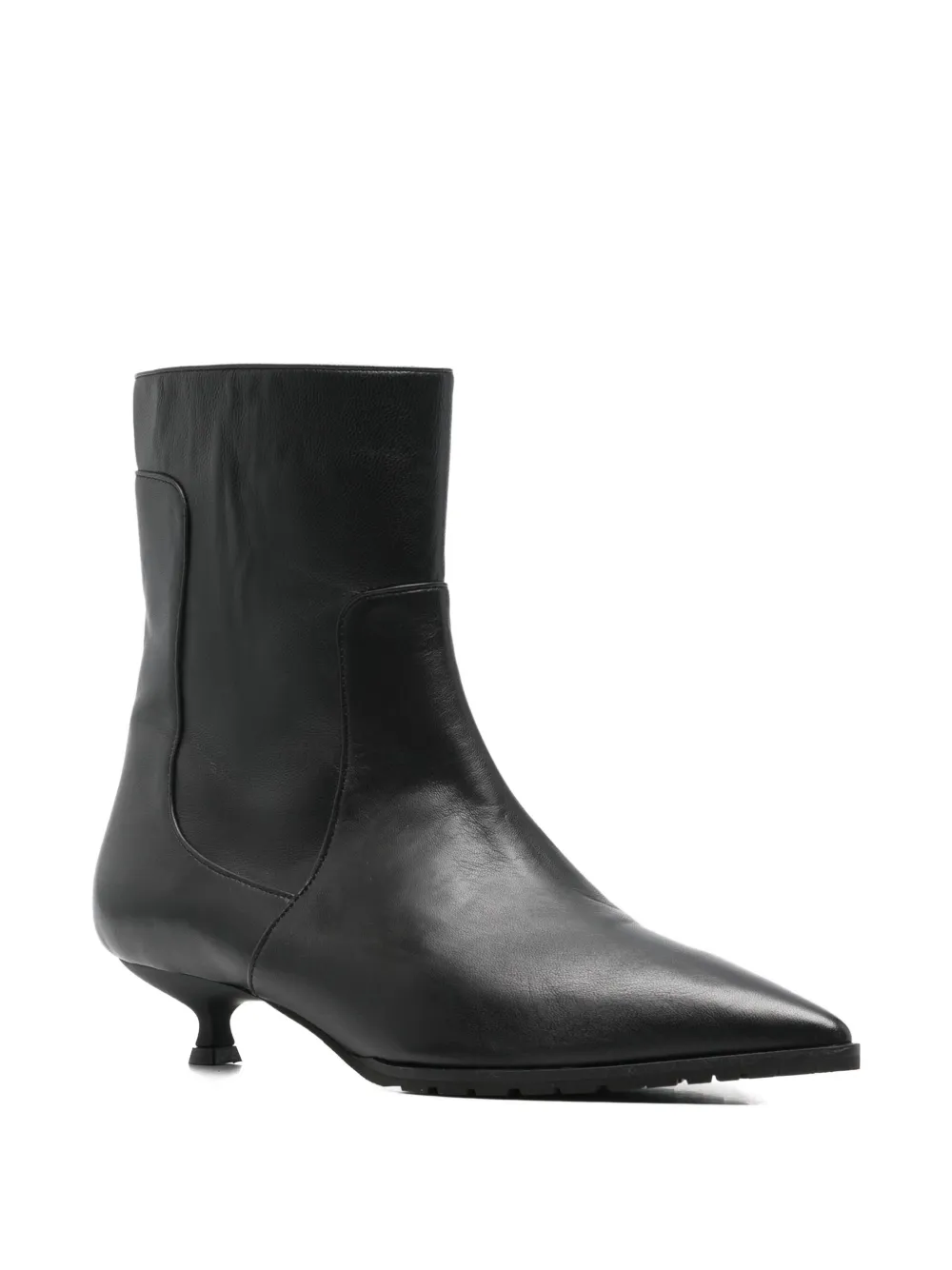 Fratelli Russo Enkellaarzen met puntige neus Zwart