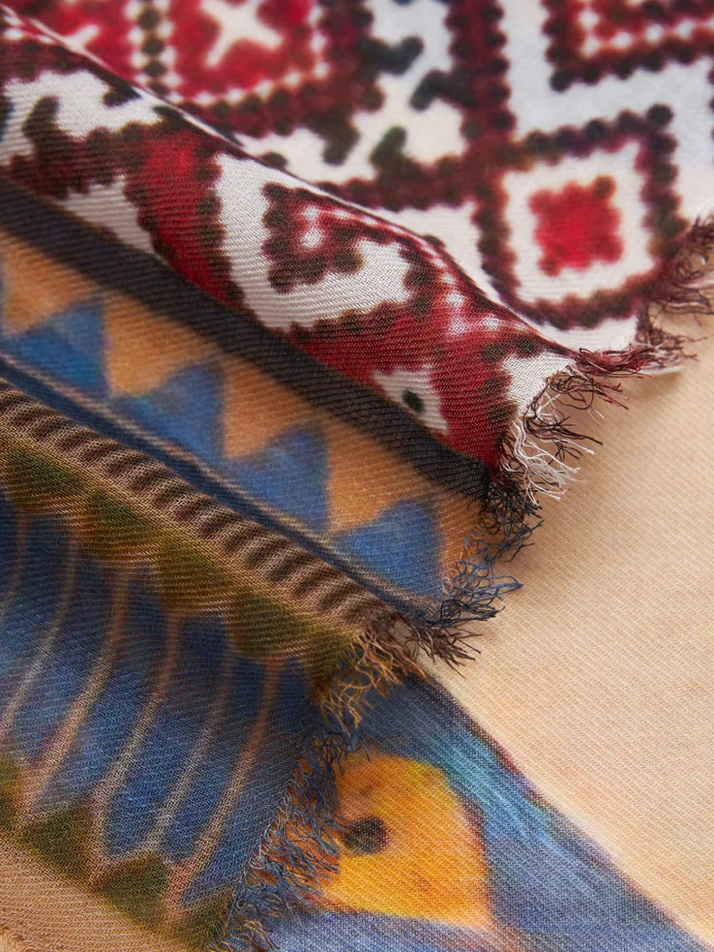Faliero Sarti patterned scarf - Beige