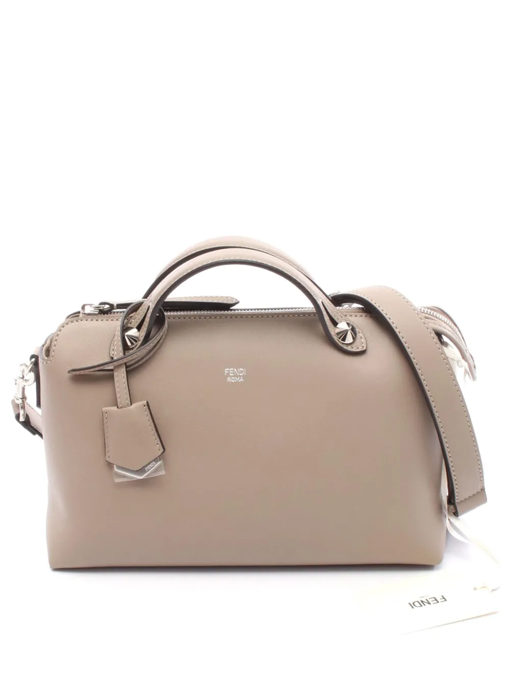 Pre-owned Fendi 2010-2025 Medium Leather By The Way Satchel In Brown