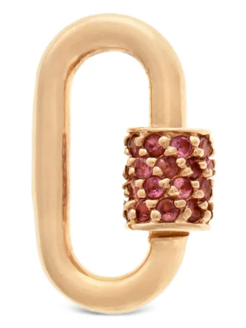 Marla Aaron candado con zafiro amarillo de 18kt