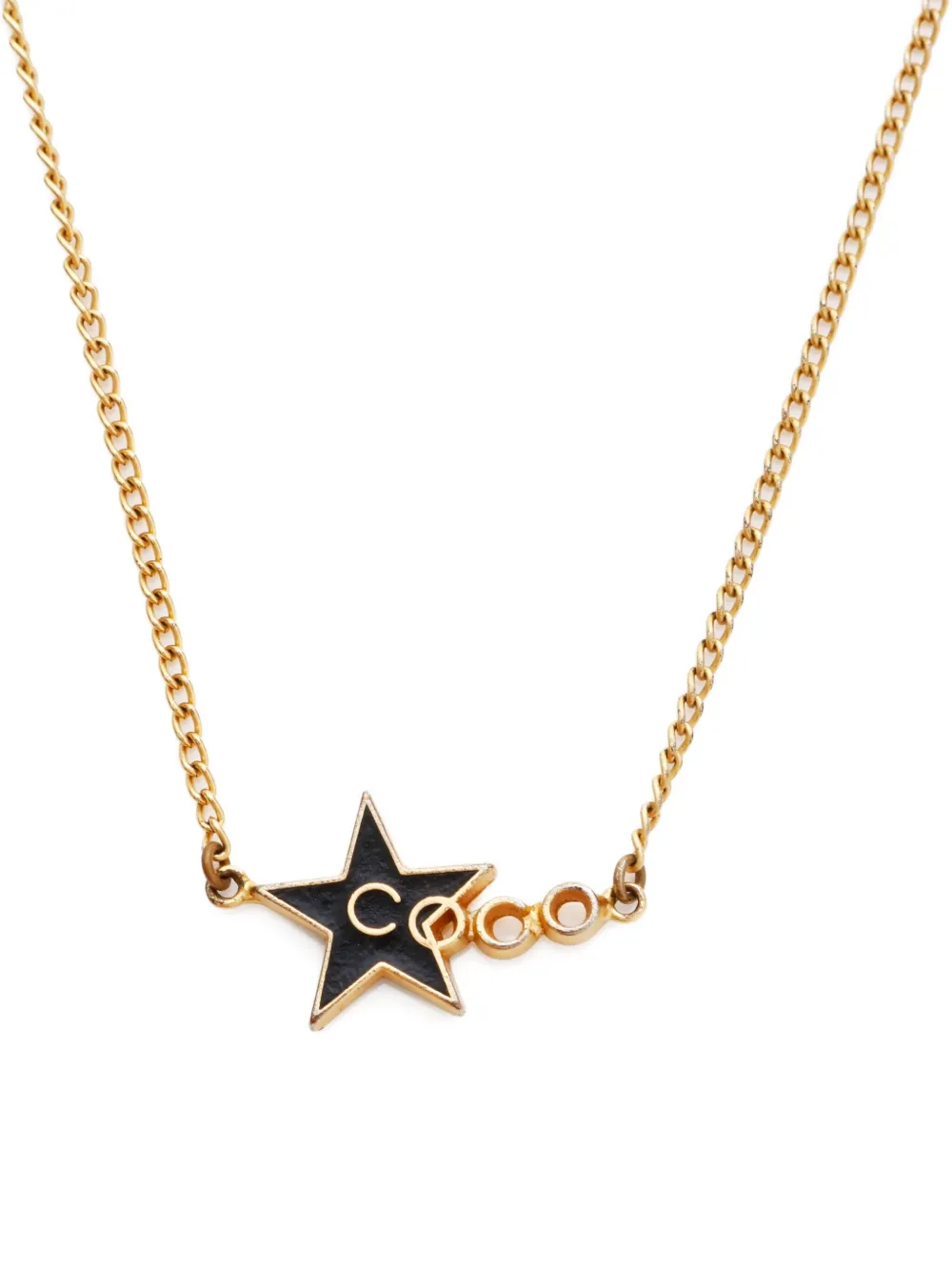 Pre-owned Chanel 1997 Star-detail Necklace In Gold