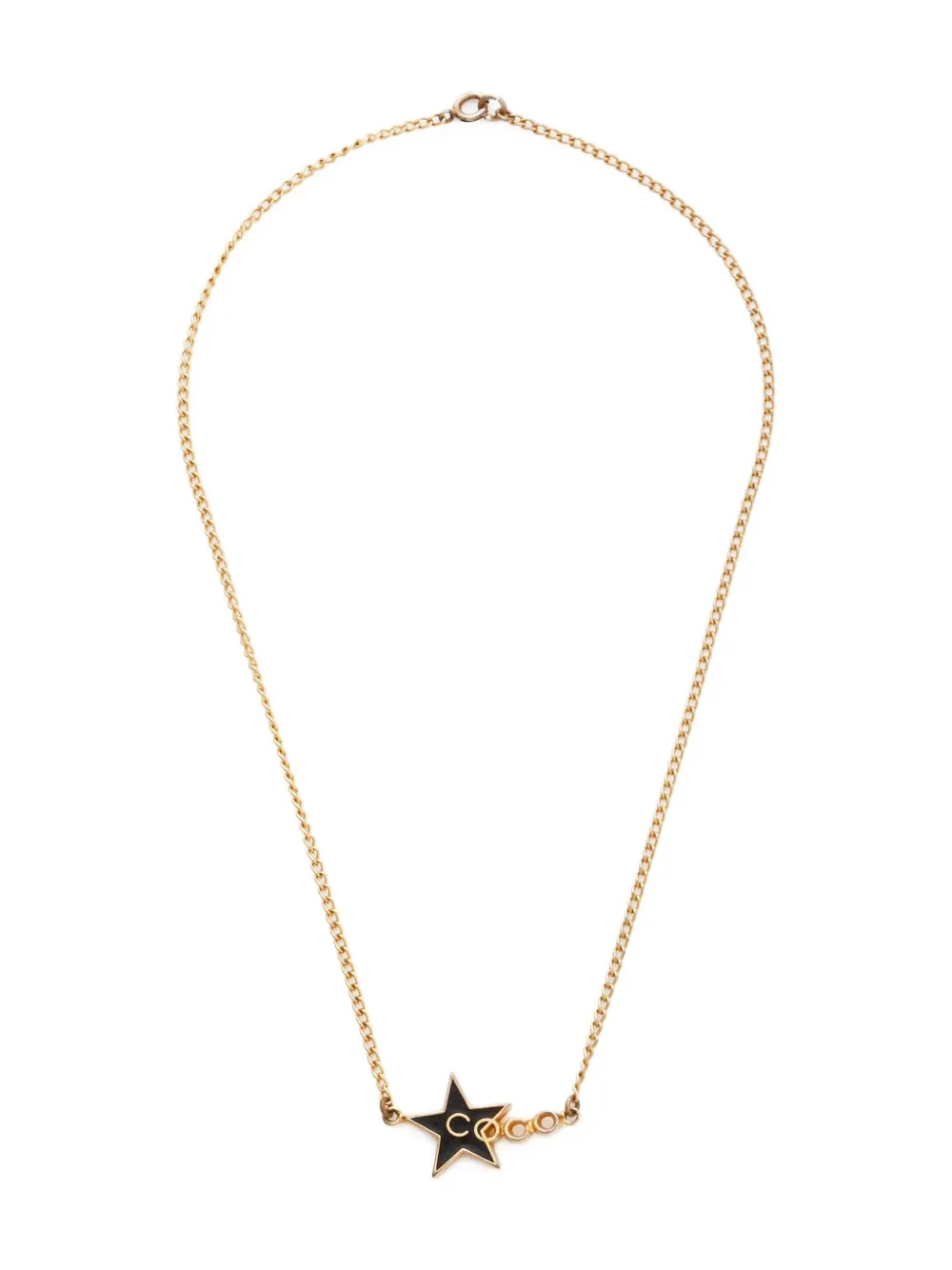 Pre-owned Chanel 1997 Star-detail Necklace In Gold