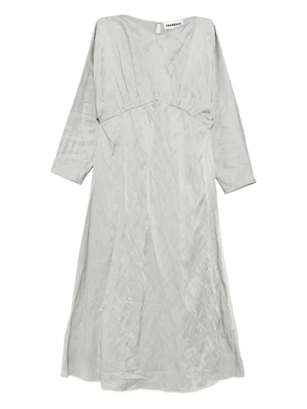 halter neck wedding dress LAPOINTE Matte Viscose Boatneck Dress With Feathers