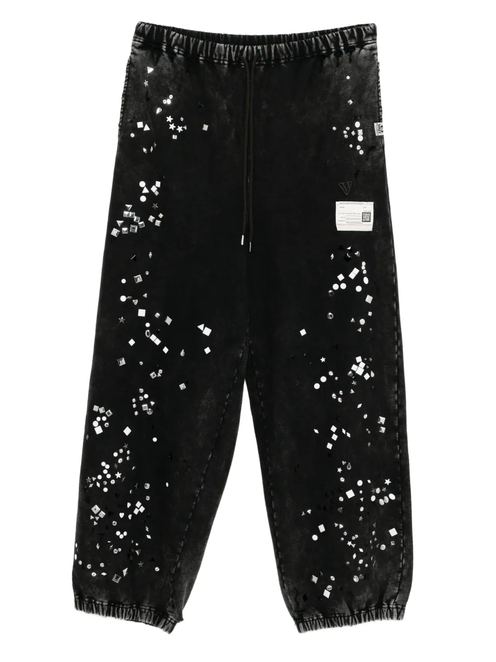 Maison MIHARA YASUHIRO embellished bleached track pants | Black | Image 1