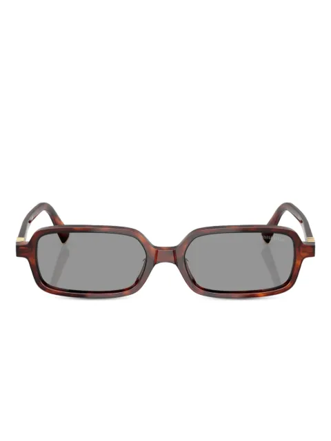 Miu Miu rectangle logo-embellished sunglasses