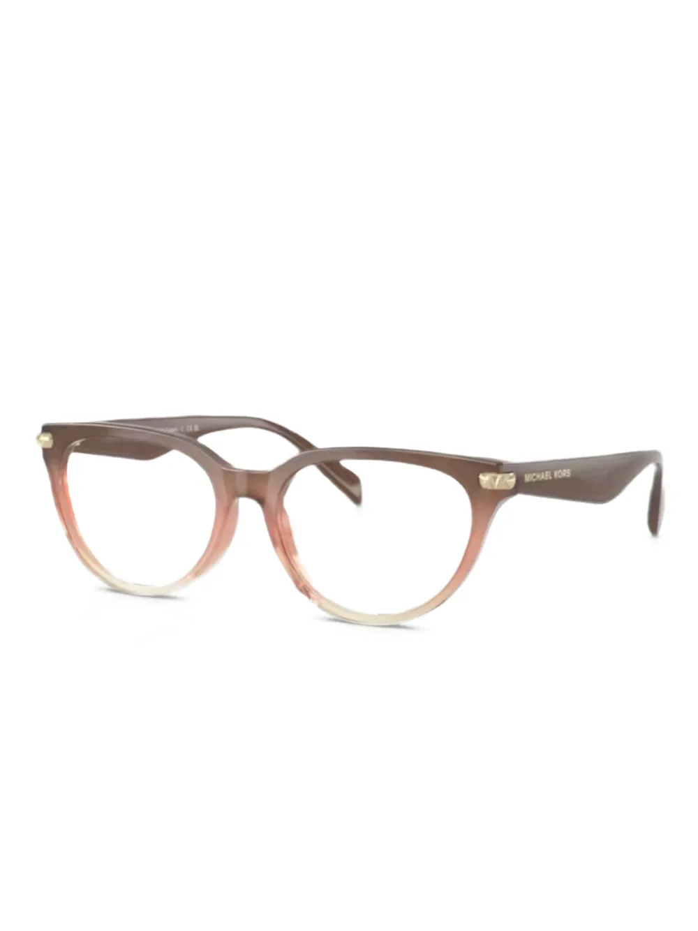 Michael Kors geometric frame glasses | Brown | Image 1