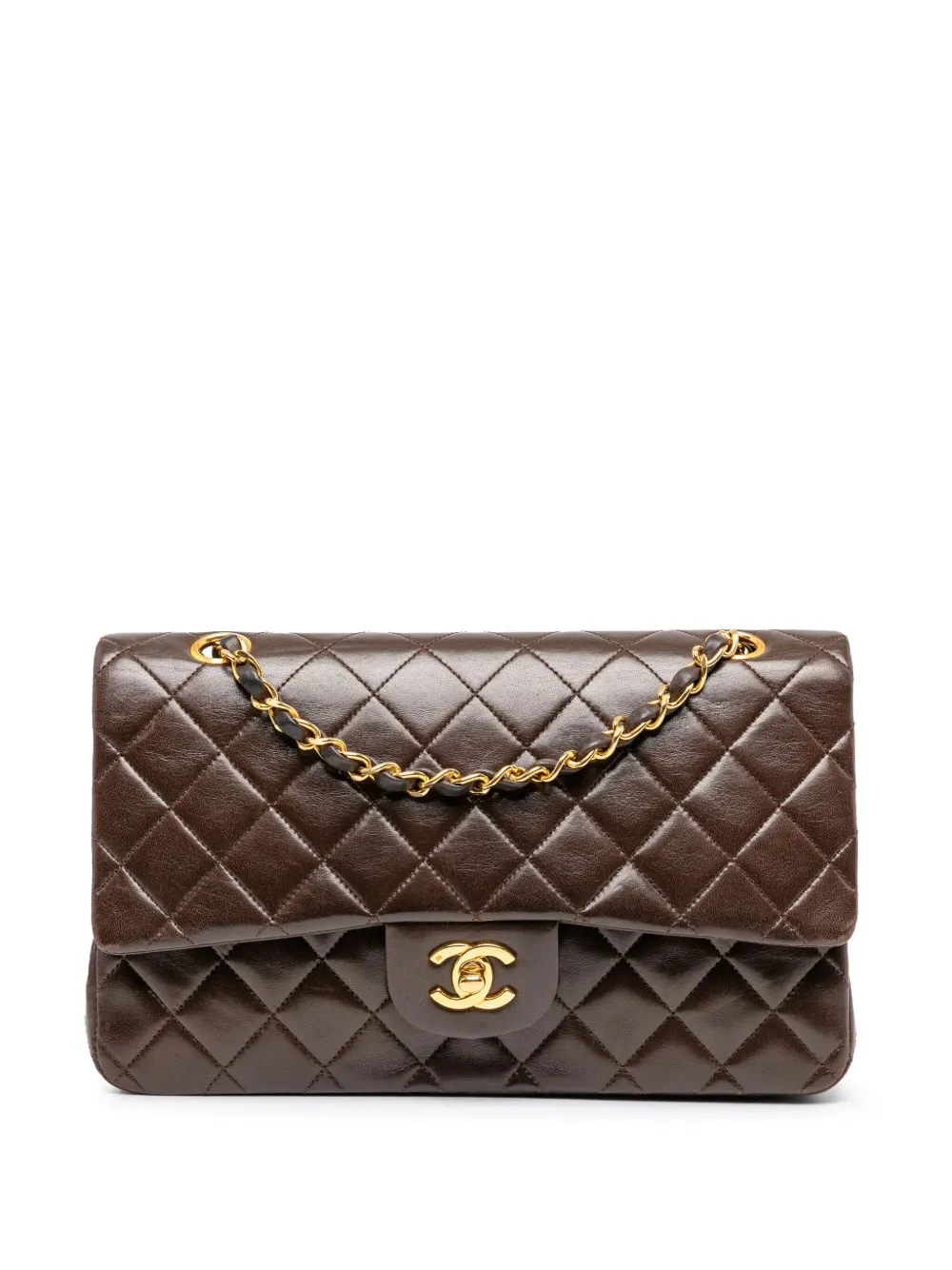 CHANEL Pre-Owned 1989-1991 Medium Classic Lambskin Double Flap CHANEL Pre-Owned 1989-1991 Medium Classic Lambskin Double Flap