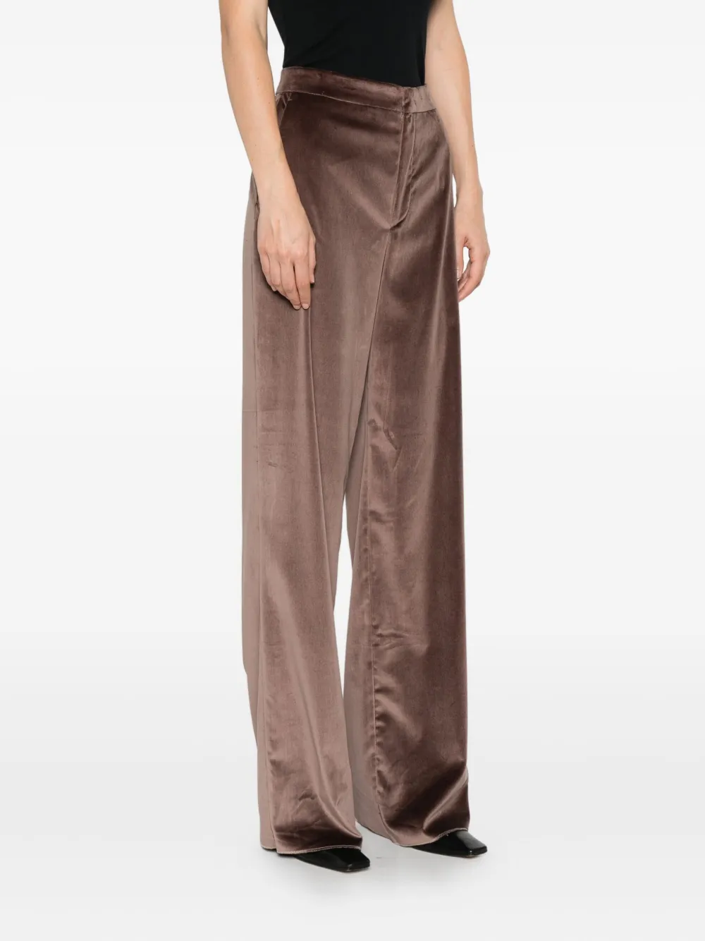 Tagliatore Velvet Trousers In Brown