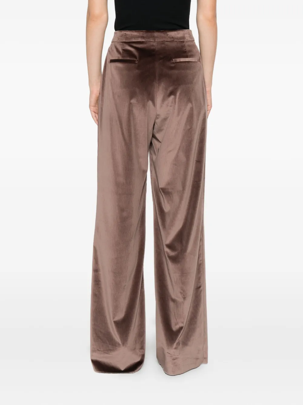 Tagliatore Velvet Trousers In Brown