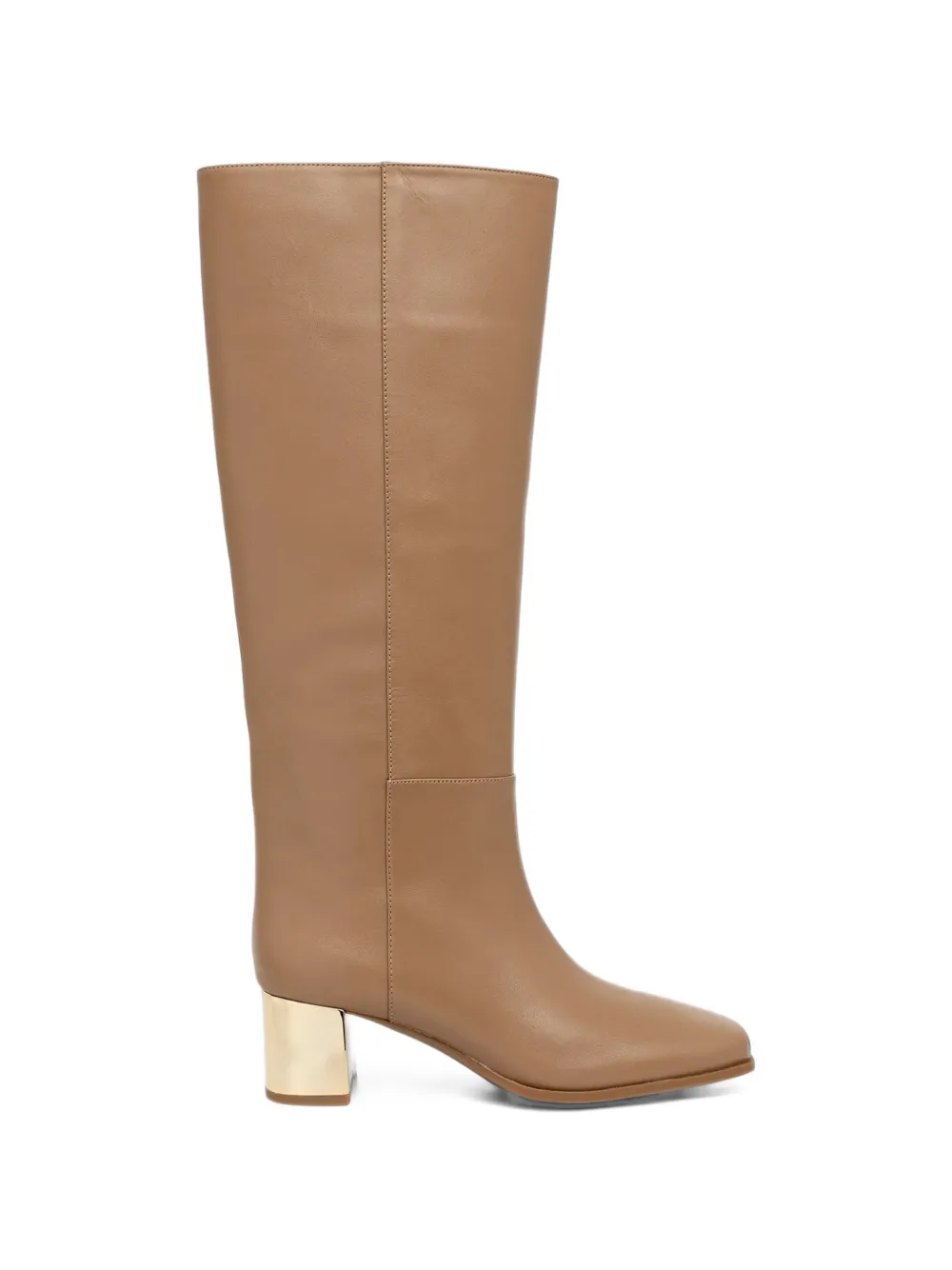 Michael Michael Kors metallic-block-heel boots - Brown