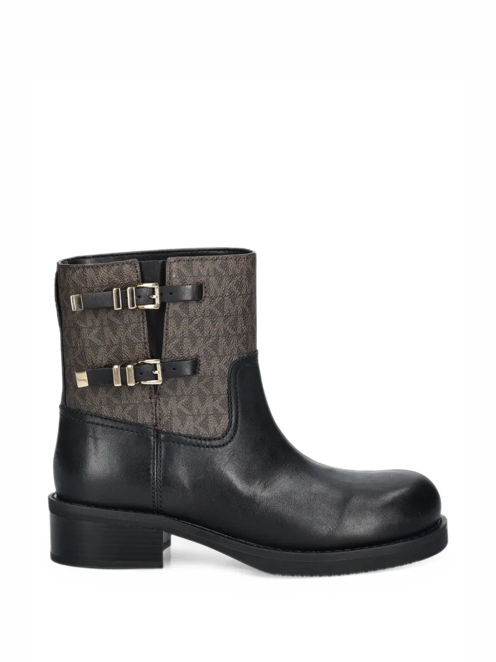 Michael Michael Kors Darrington leather and Signature logo ankle boots - Black