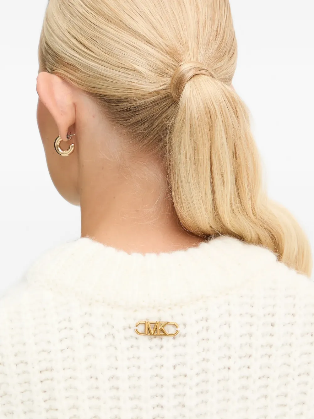Michael Kors Gebreide trui met textuur Wit
