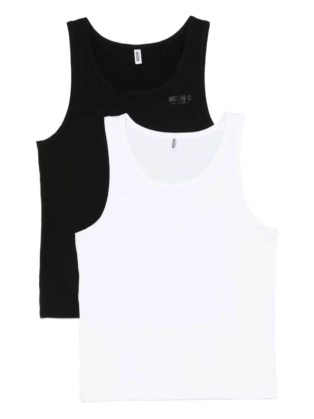 Moschino logo-print tank top (pack of two) | Black | Image 1