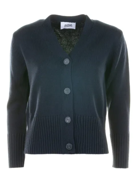 ALPHA STUDIO buttoned v-neck cardigan