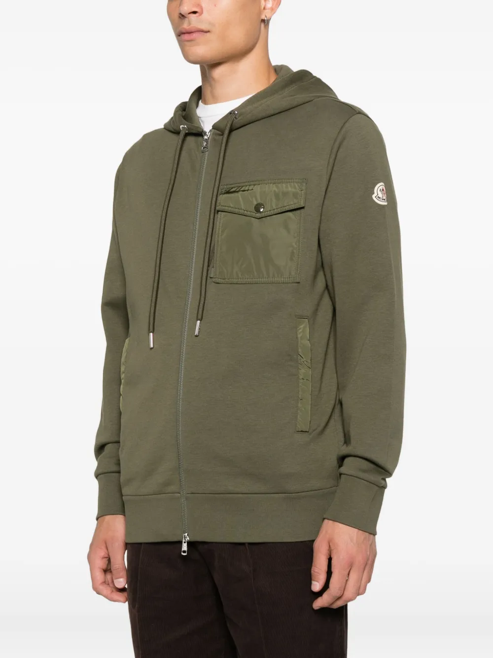 Moncler Hoodie met rits Groen