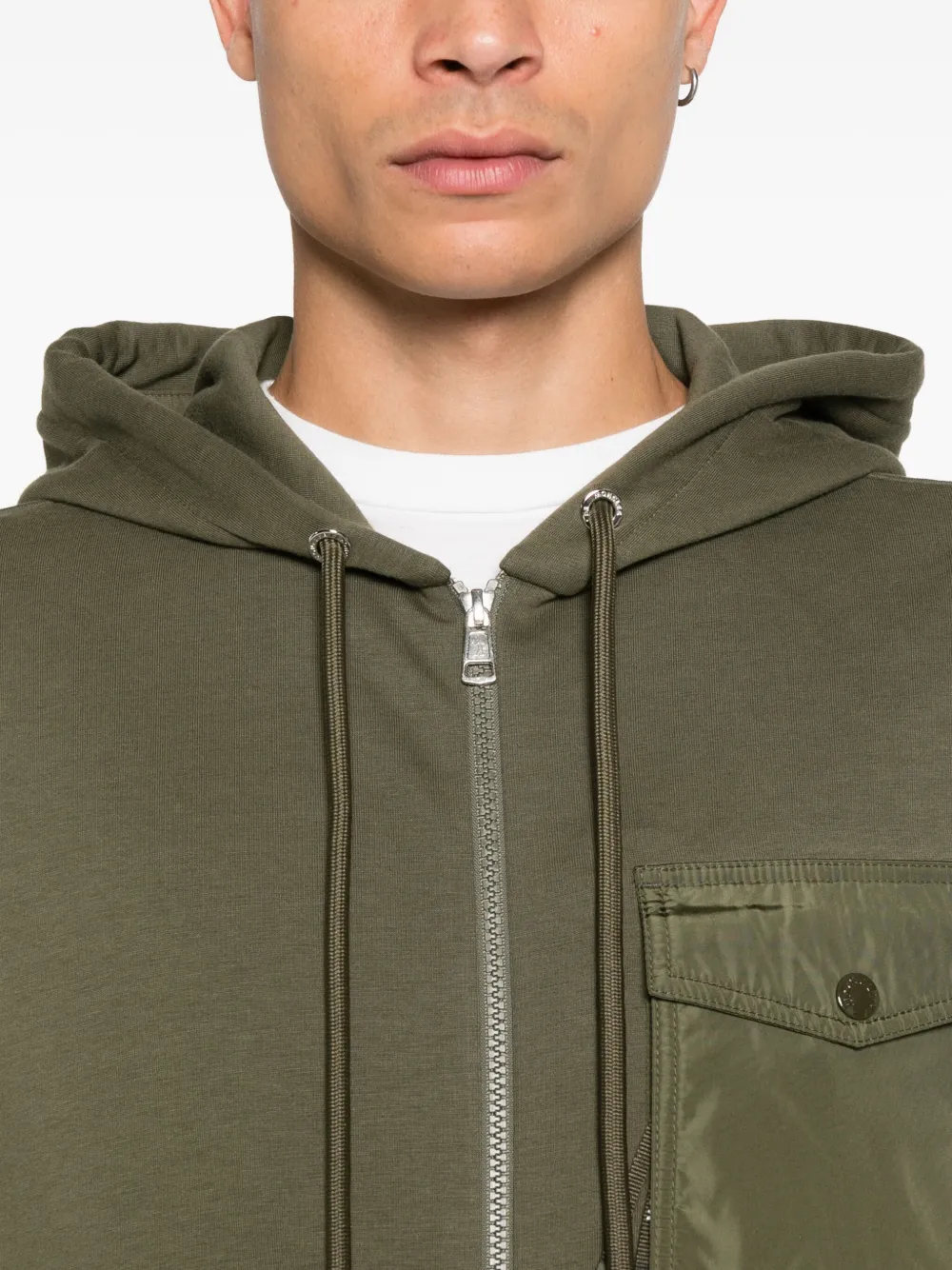 Moncler Hoodie met rits Groen