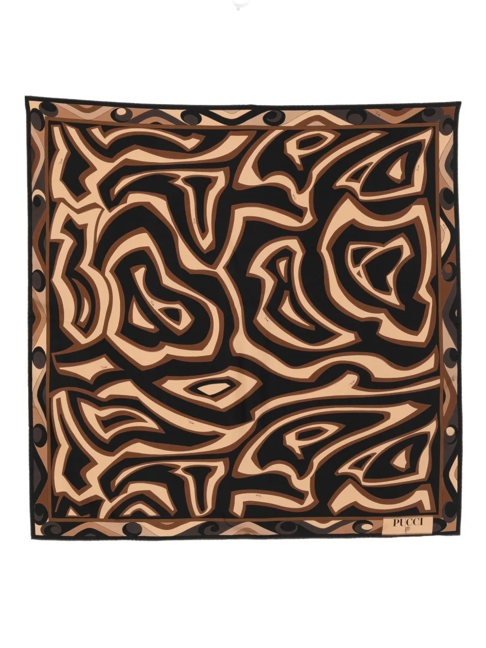 PUCCI abstract-pattern scarf | Black | Image 1
