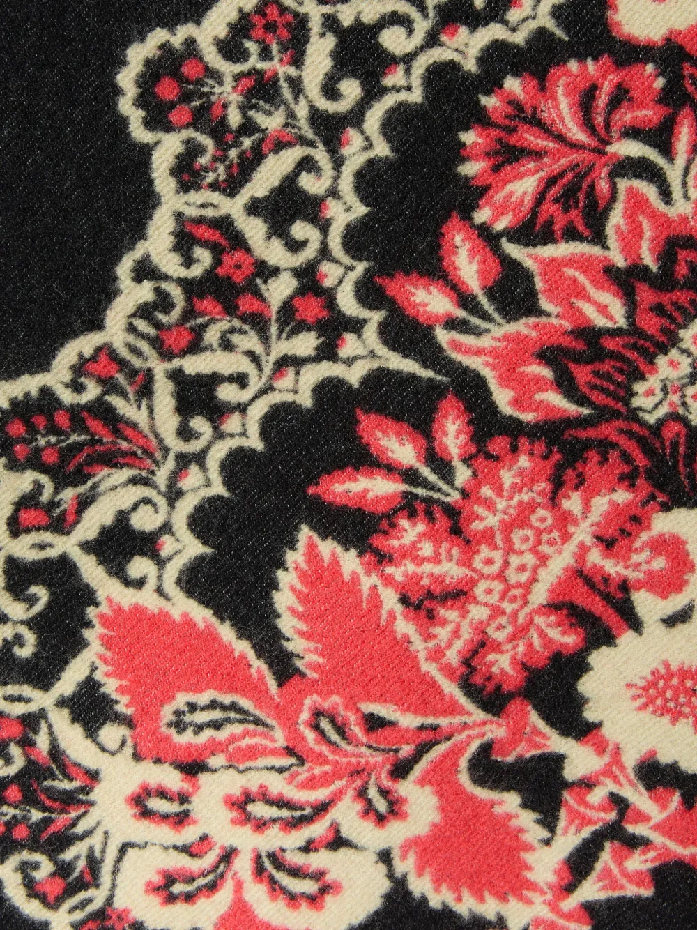 La Doublej Soul Floral-print Poncho In Black