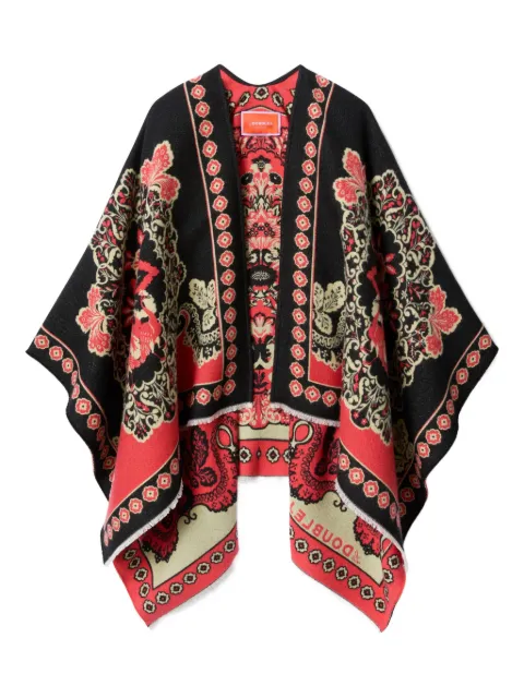 La DoubleJ Soul  floral-print poncho
