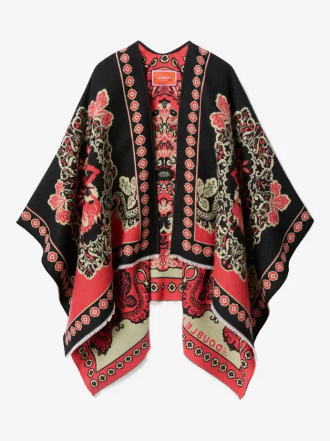 La DoubleJ Soul  floral-print poncho