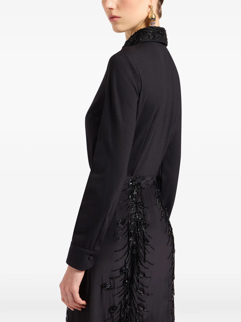 La DoubleJ blouse met kralen Zwart