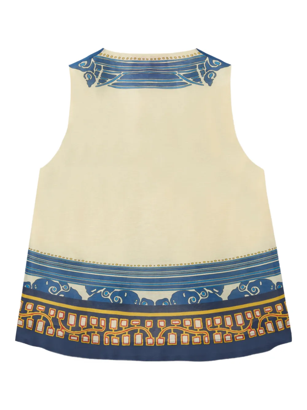La Doublej V-neck Scala Top In Blue