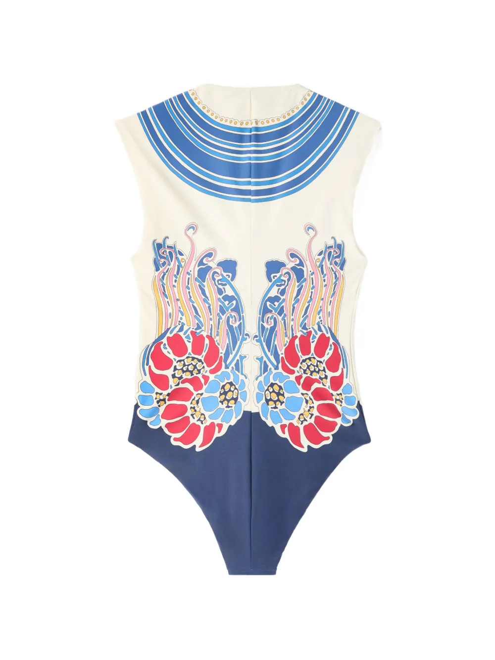 La DoubleJ Badpak met bloemenprint Beige
