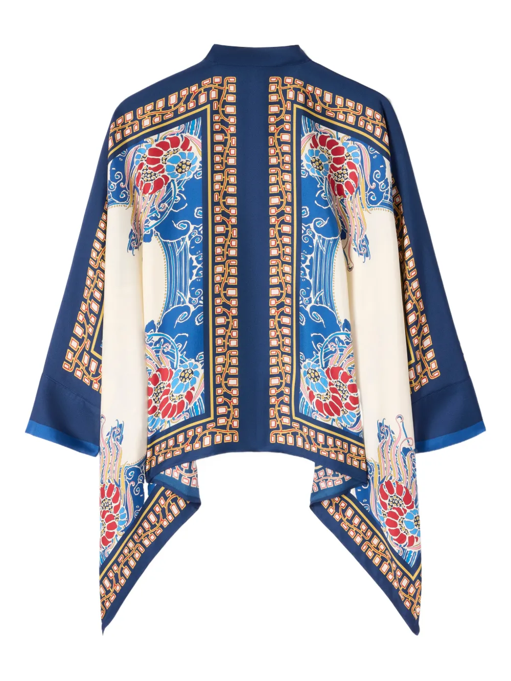 La Doublej Foulard Floral-print Shirt In Blue