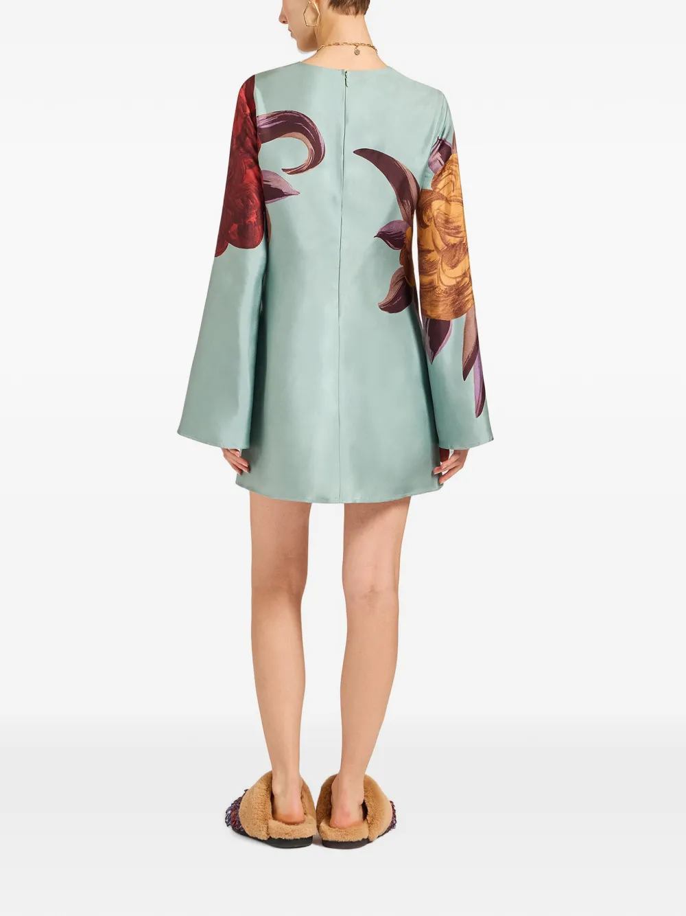 La DoubleJ Supremes Swing mini-jurk met bloemenprint Blauw