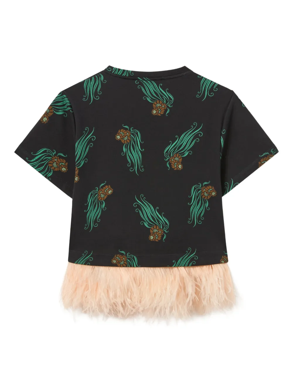 La DoubleJ La Scala T-shirt met bloemen Zwart