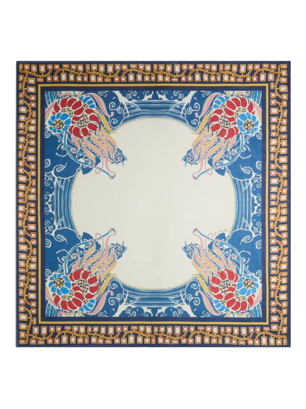 La DoubleJ Pareo con motivo a fiori - Blu