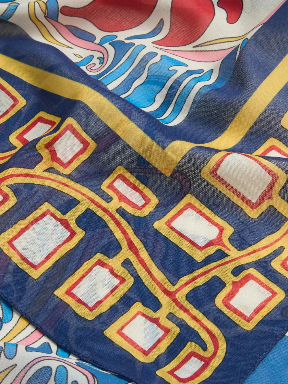 La Doublej Floral-print Pareo In Blue