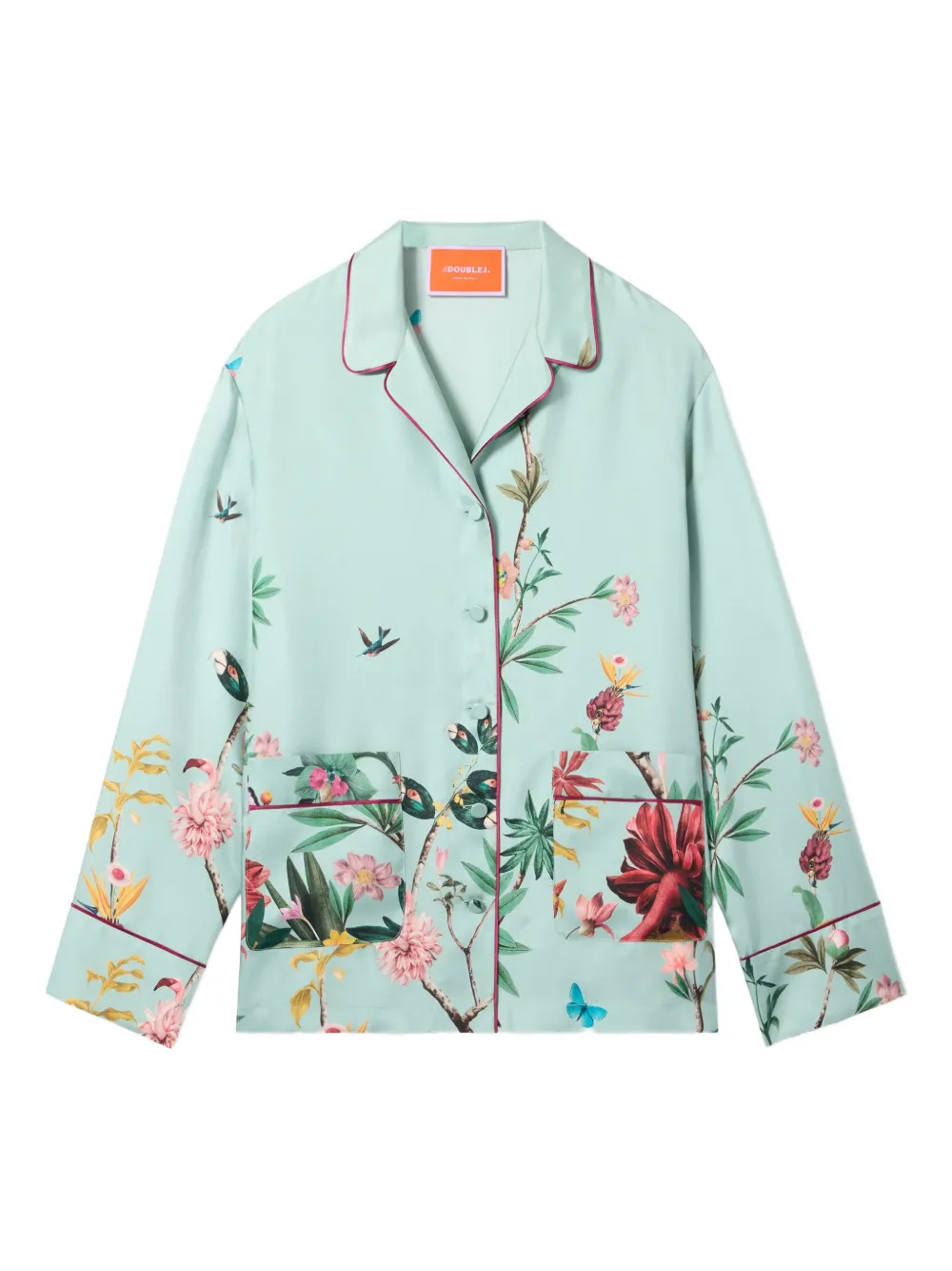 La DoubleJ Camicia pigiama a fiori - Blu