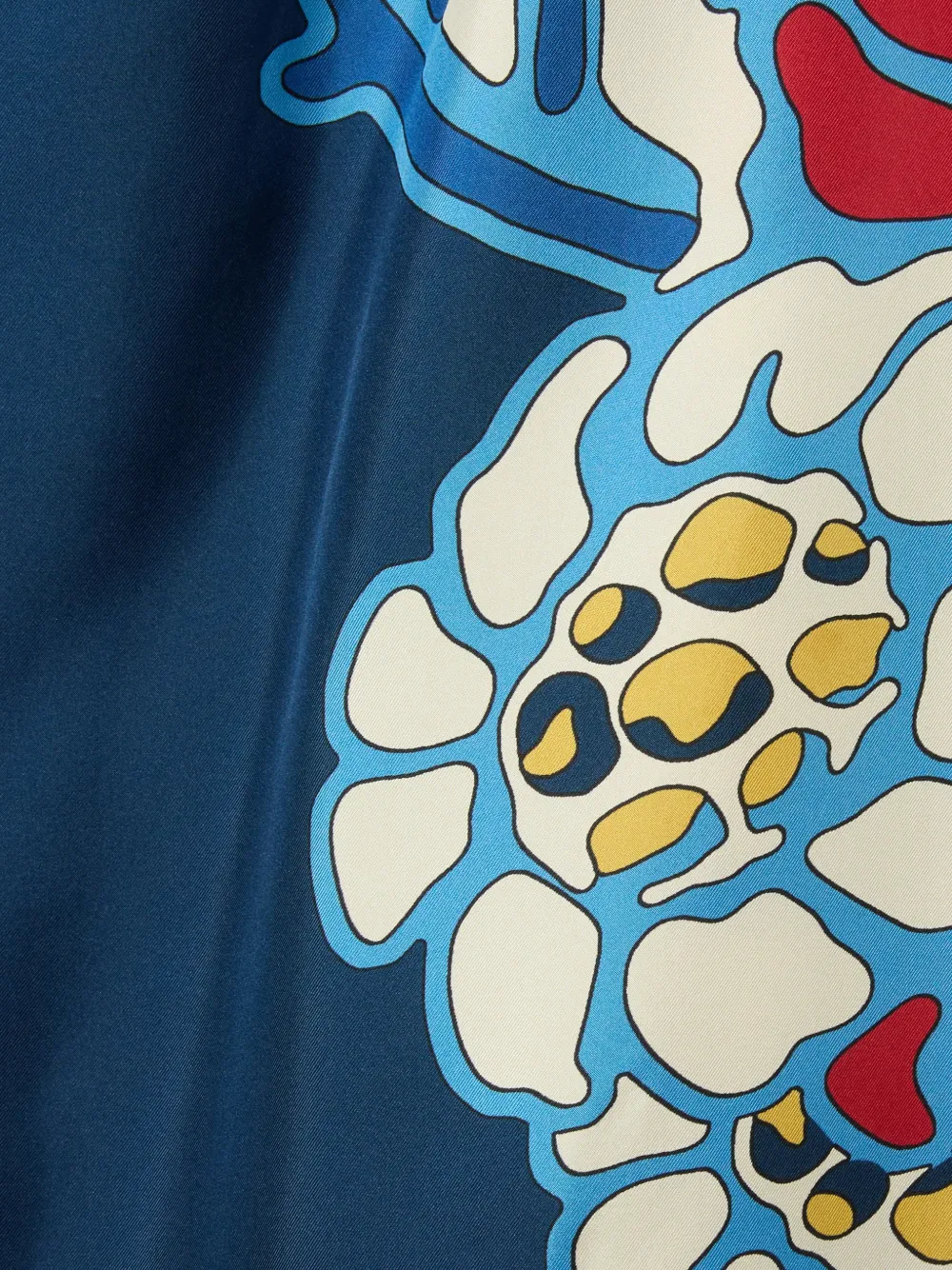 La Doublej Roy One-shoulder Print Maxi Dress In Blue