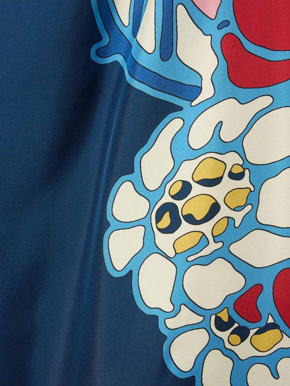 La DoubleJ Roy asymmetrische maxi-jurk met print Blauw