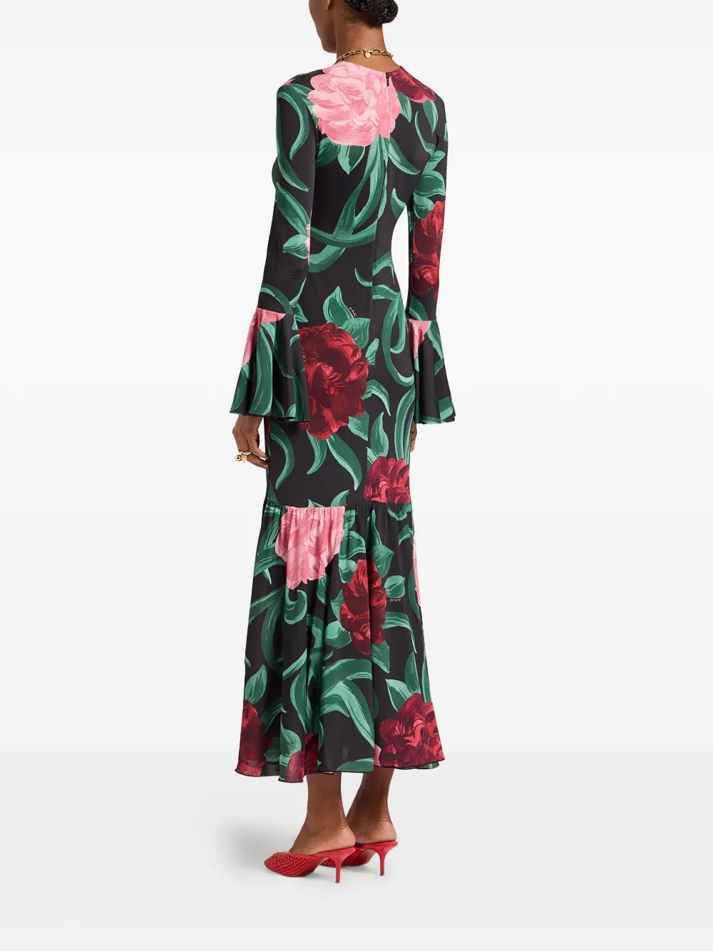 La Doublej Gilda Floral Maxi Dress In Multi