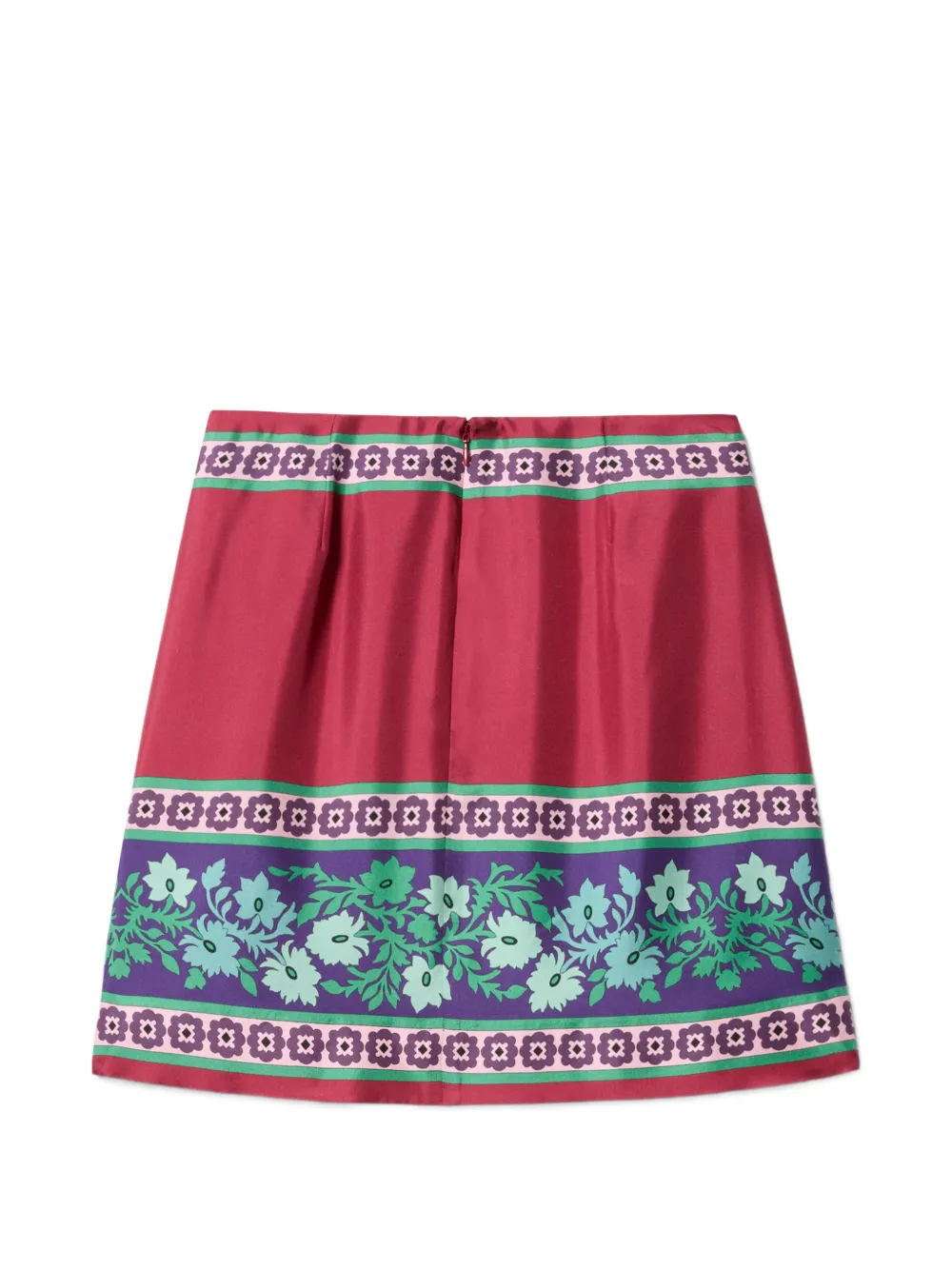 La DoubleJ Foulard mini-rok met bloemenprint Rood