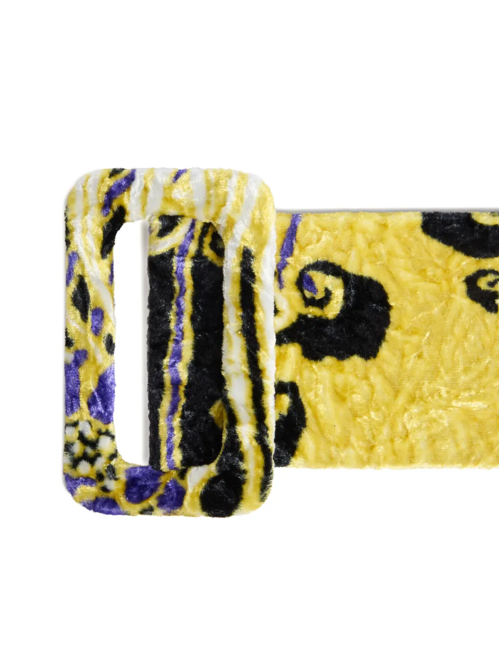  La Doublej Patterned Buckle Belt - Yellow 