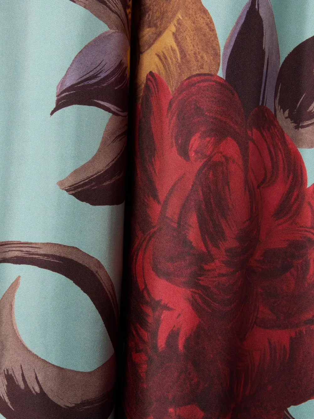 La Doublej Magnifico Floral-print Midi Dress In Green