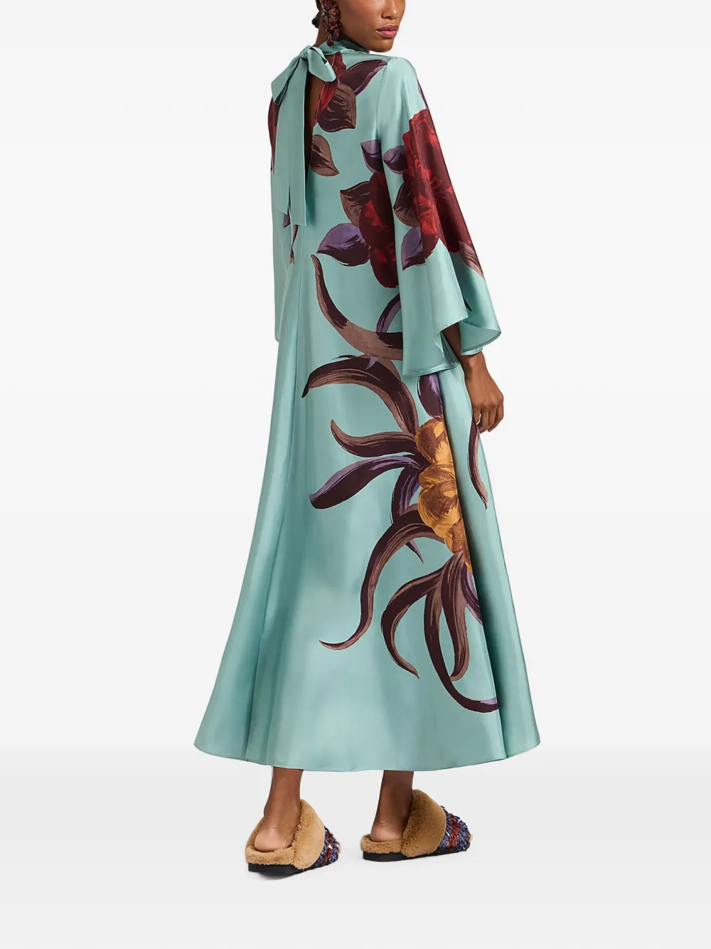 La DoubleJ Mdii-jurk met bloemenprint Blauw