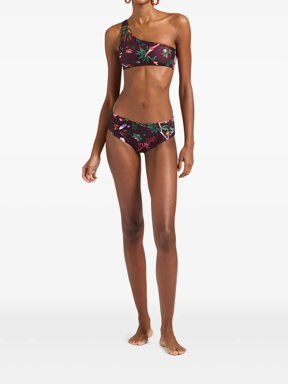 La DoubleJ Boy bikinislip met bloemenprint Bruin