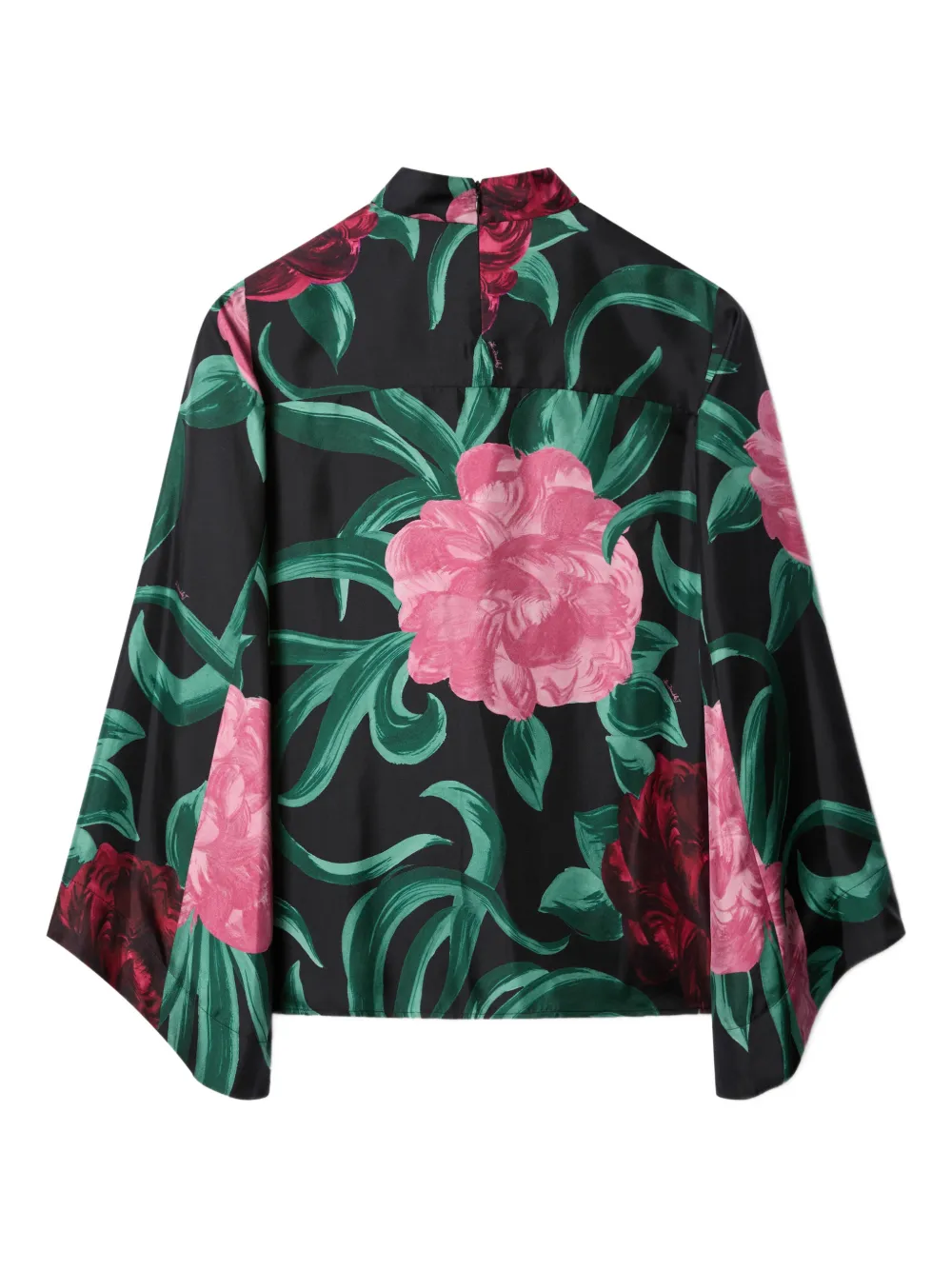 La Doublej Make An Exit Floral-print Silk-twill Blouse In Multi