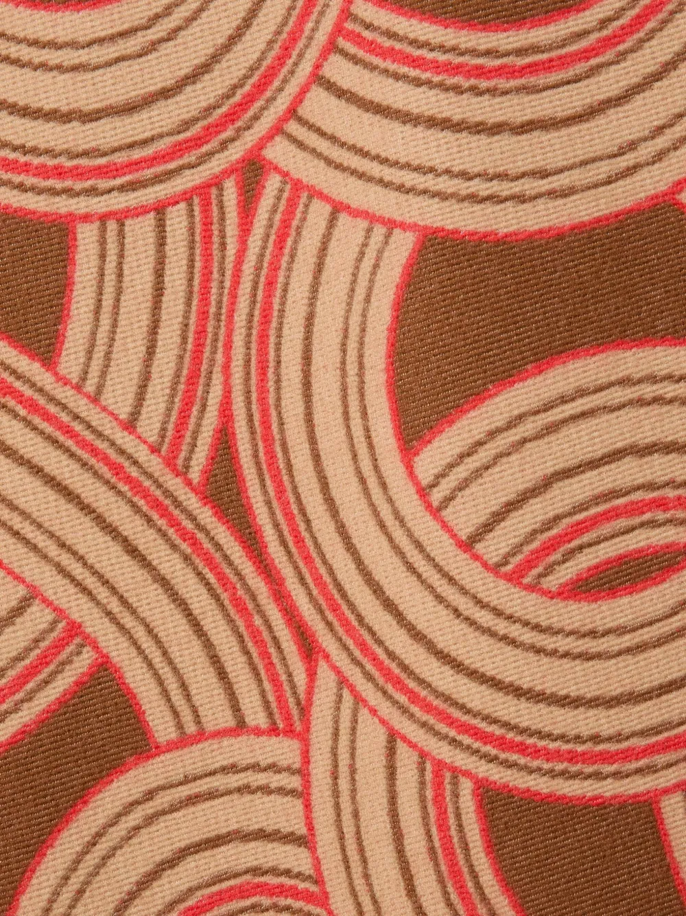 La Doublej Soul Fringed Patterned Poncho In Brown